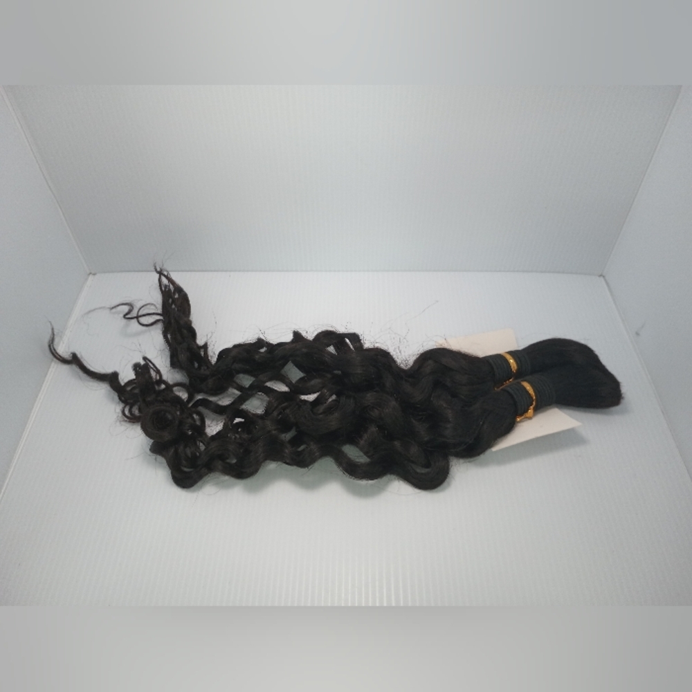 Pipha Human Hair Water Wave Braiding Hair Extensions. Natural Color. 100g14 inch